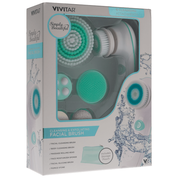 MorningSave Vivitar 8Piece Cleansing and Exfoliating Facial Brush Set