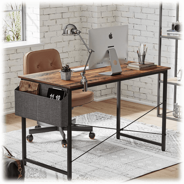 MorningSave 55" Home Office Computer Desk with Side Organizer