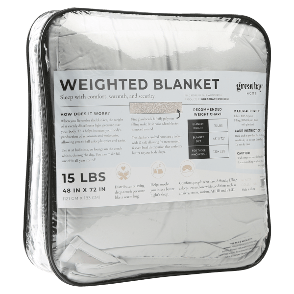 Great bay home best sale 15lb reversible weighted blanket