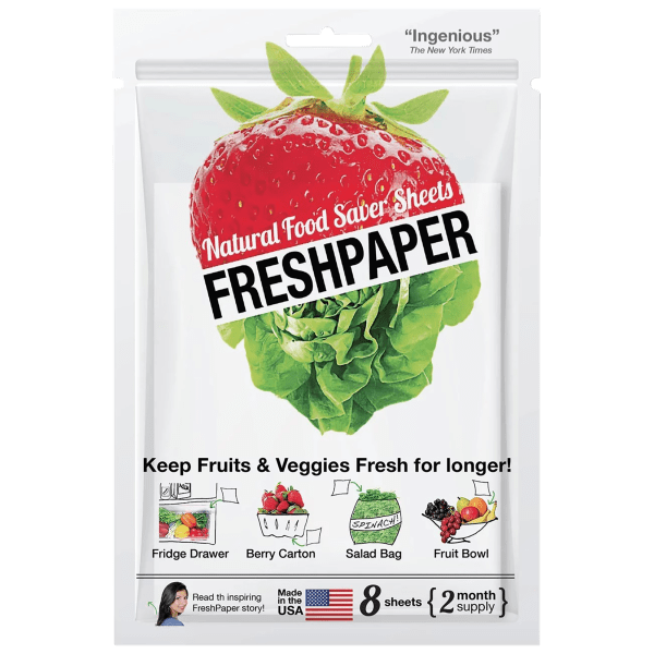 FRESHPAPER Keep Baked Goods Fresh, 8 Reusable Food Saver Sheets for Bread,  Bagels, Muffins, Cookie Storage, Healthy Meal Prep, BPA Free, 1 (8 Sheet)