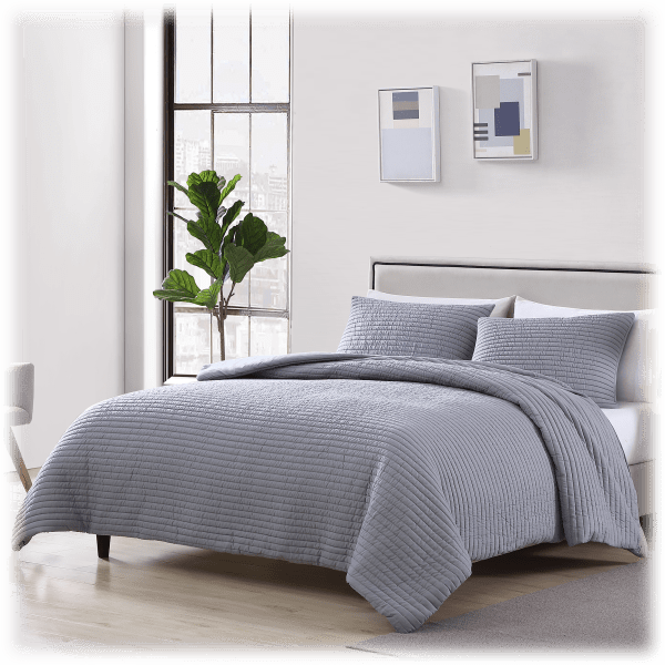 SideDeal The Nesting Company Palm 3 Piece Queen Comforter Set White