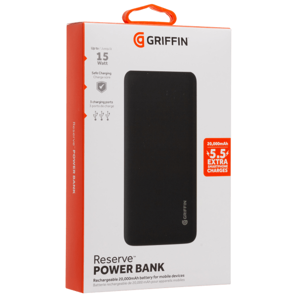 SideDeal 2 Pack Griffin 20 000mAh USB C Power Banks