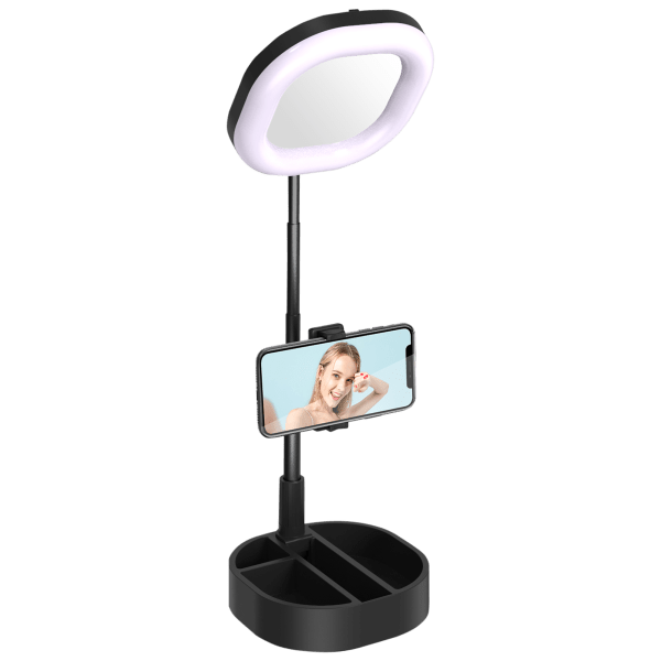 MorningSave Glow Glam Mirror Ring Light with Desktop Organizer