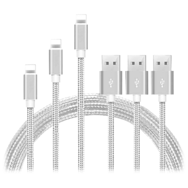 MorningSave 3Pack 10FT Fast Charge Heavy Duty Braided iPhone