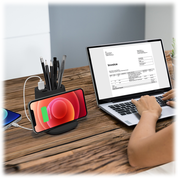 MorningSave Tech Theory Desktop Organizer Charging Station with