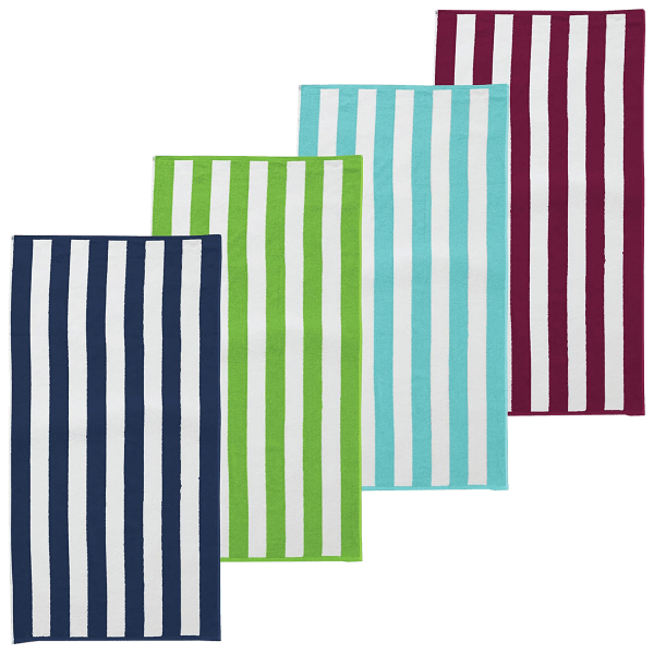 Oversized Cabana Stripe Beach Towels | Novia Collection by Great Bay Home