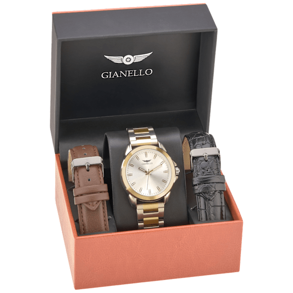 MorningSave: Gianello Interchangeable 3-Strap Watch Set