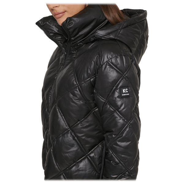 Morningsave Kenneth Cole Diamond Quilted Hooded Puffer Coat