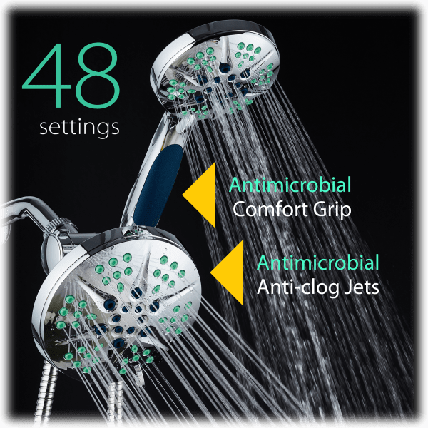 MorningSave NOTILUS Antimicrobial Shower Head With Wand