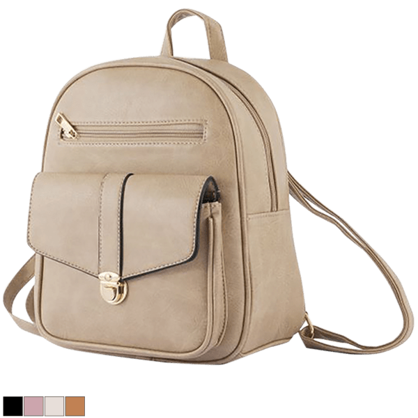 MorningSave Malibu Skye Zoey Solid Backpack with Front Pocket