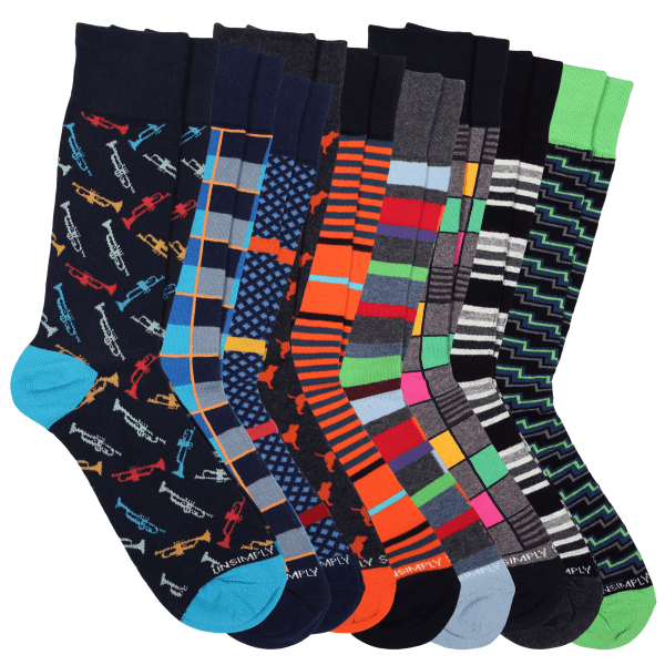 Meh 9Pack Unsimply Stitched Mens Dress Socks