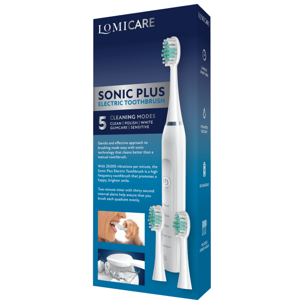 SideDeal 2Pack Lomi Sonic Plus Electric Rechargeable Toothbrushes