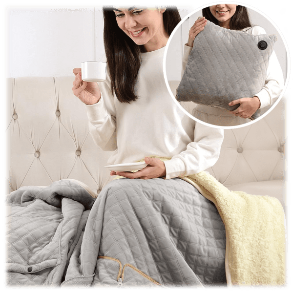 MorningSave MyWarm 24W Corded Heated Blanket/Pillow