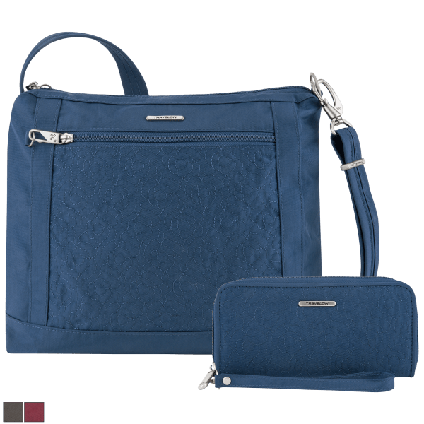 MorningSave Travelon AntiTheft Crossbody Bag + Wallet Set