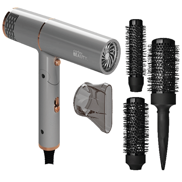 Cortex Beauty AirFold Ionic Foldable Dryer & Blowout Brush Set With 3 Heads Cortex Beauty AirFold Ionic Foldable Dryer & Blowout Brush  main image 3