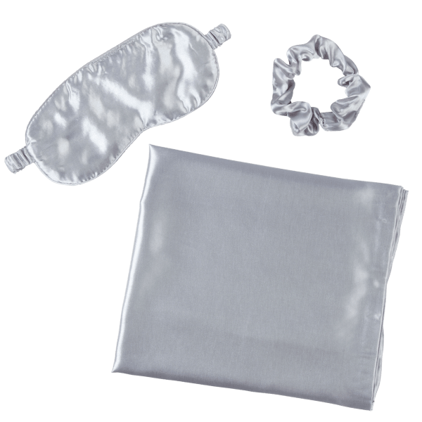 Meh Revive 3Piece Satin Sleep Set (Pillowcase, Eye Mask, Scrunchie)