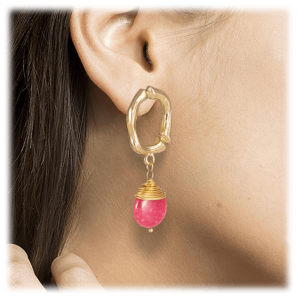 MorningSave Hollywood Sensation Pink Dangle Earrings