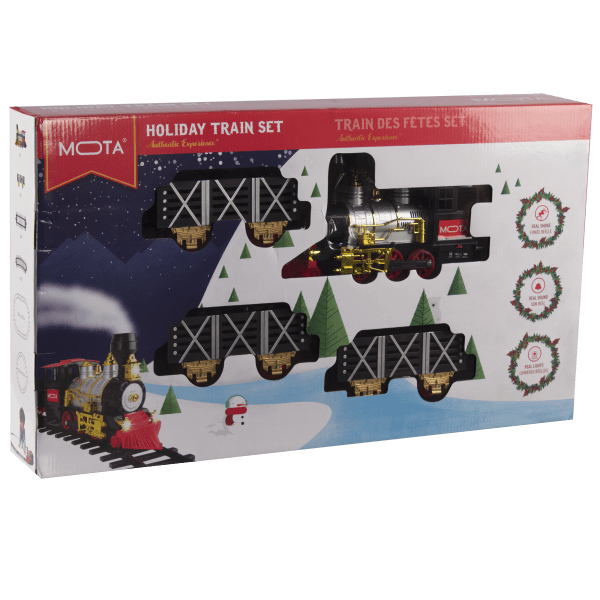 Mota holiday toy train set with smoke 2024 & sounds