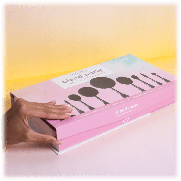 MorningSave Vanity Blend Party 10 Piece Oval Makeup Brush Set