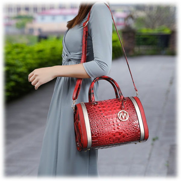 MKF Faux Crocodile-Embossed Shoulder Bag by Mia k
