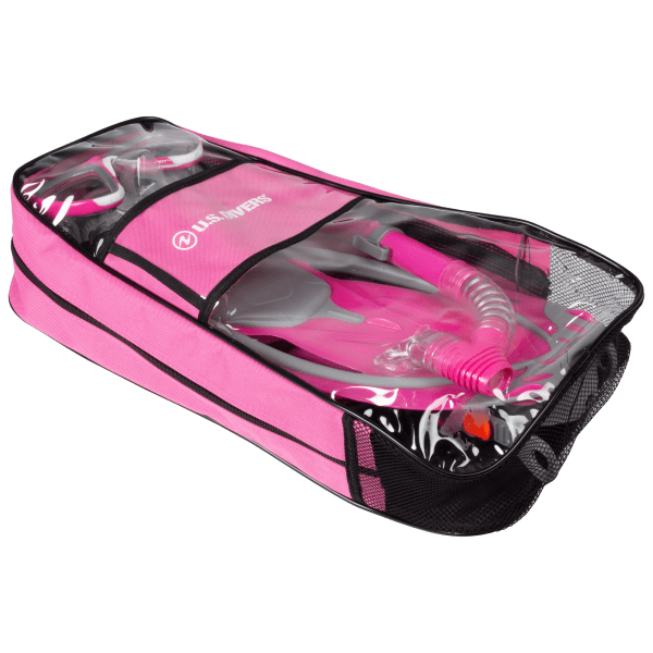 US Divers Belize Ladies' Snorkel Set (Mask, Snorkel, Fins & Bag)