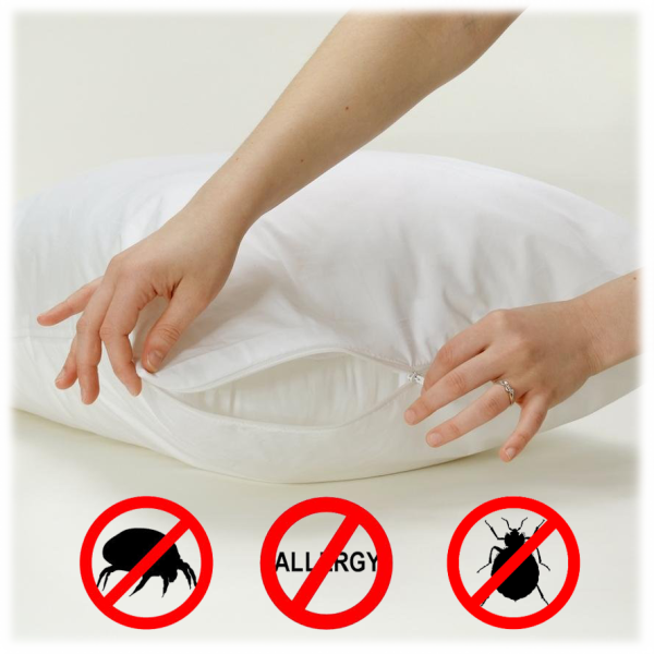 Meh 4Pack Allersoft 100 Cotton Bed Bug, Dust Mite & Allergy Control Pillow Case