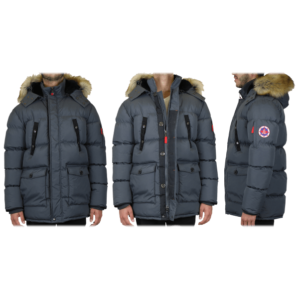 Galaxy by Harvic Spire Men's Puffer Bubble Jacket With Contrast Trim at   Men's Clothing store