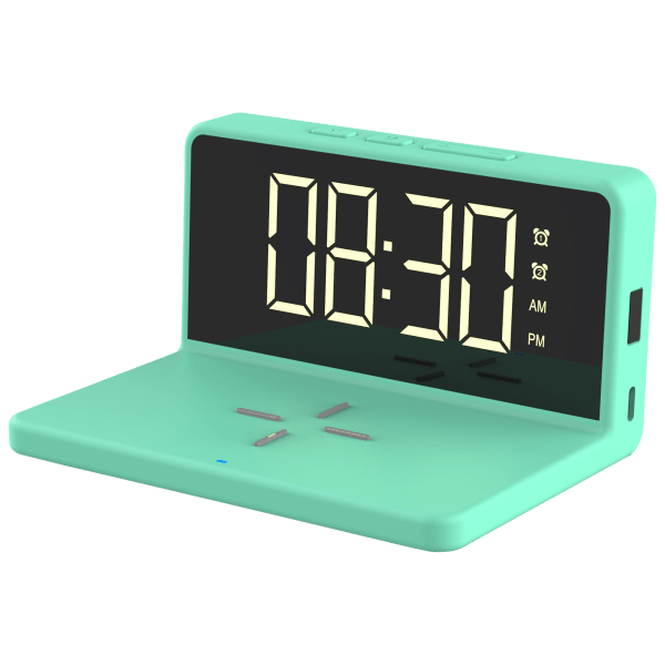 MorningSave Acesori Digital Alarm Clock with 10W Rapid Wireless Charging