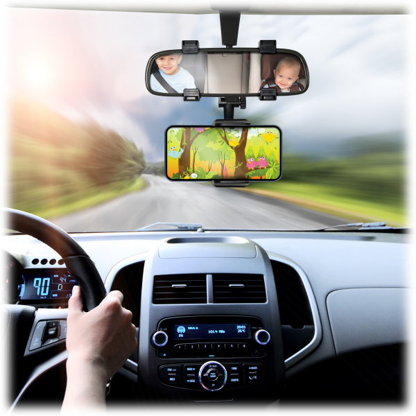 MorningSave Tech Theory Rearview Mirror Phone Mount