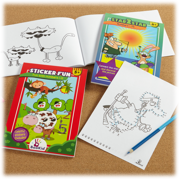 MorningSave 12Pack Bookid Coloring, Drawing, and Sticker Activity