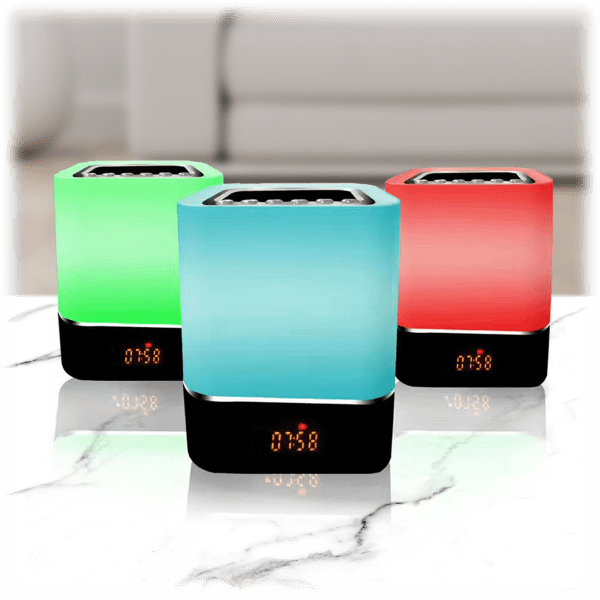 SideDeal ZTech Color Changing Wireless Alarm Clock with Speaker