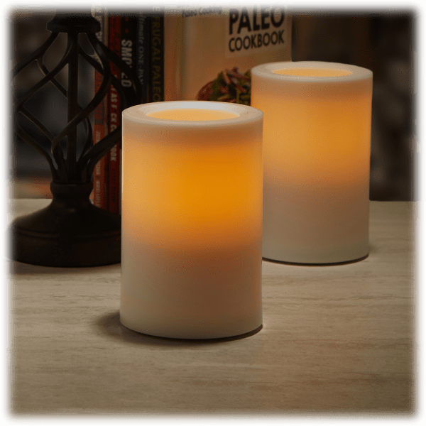 SideDeal 2Pack Flameless 4x6" Candles with Remote