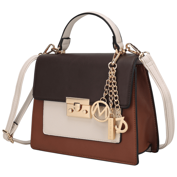 MKF Collection by Mia K Malika M Signature Satchel Handbag in Brown