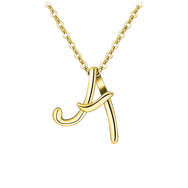 Morningsave: Stylish 18k Gold Plated Initial Necklace