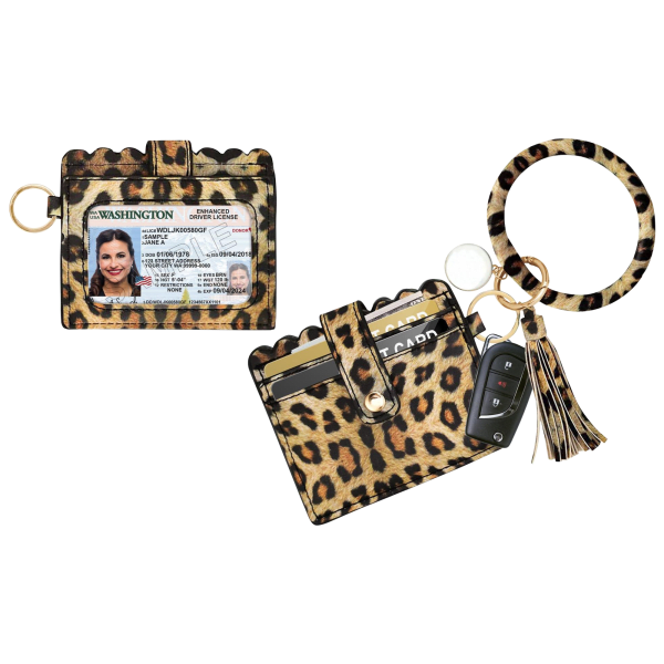 LV/Cheetah key chain/card holder