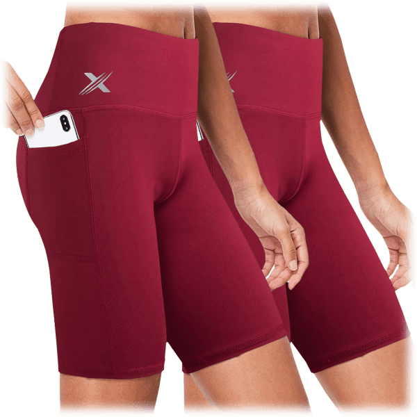 MorningSave 2Pack Extreme Fit Women's High Waist Performance Yoga Shorts