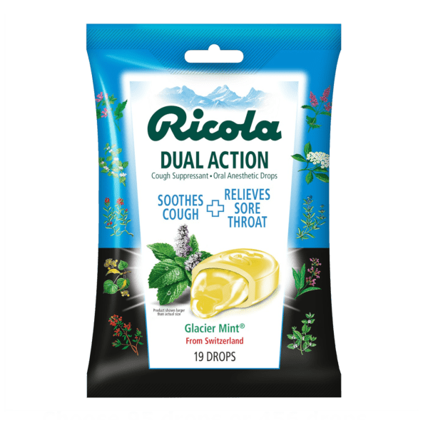 MorningSave 456Pack Ricola Dual Action Glacier Mint Cough Drops