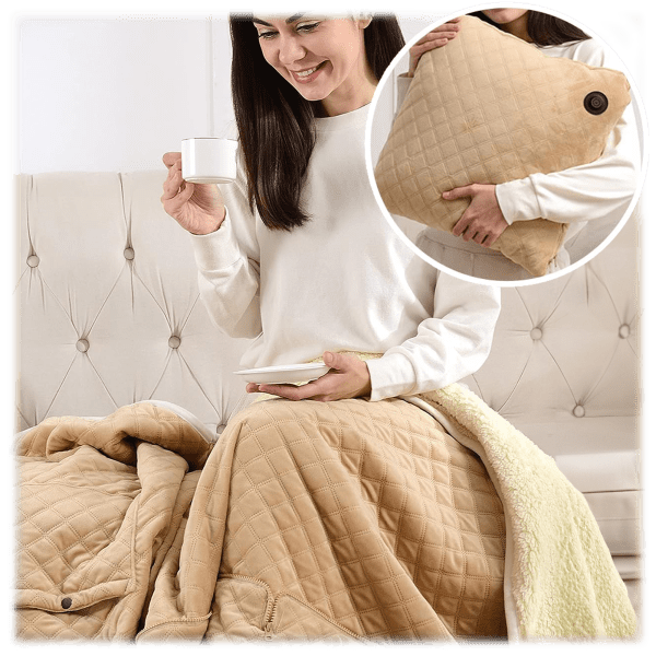 MorningSave MyWarm 24W Corded Heated Blanket/Pillow