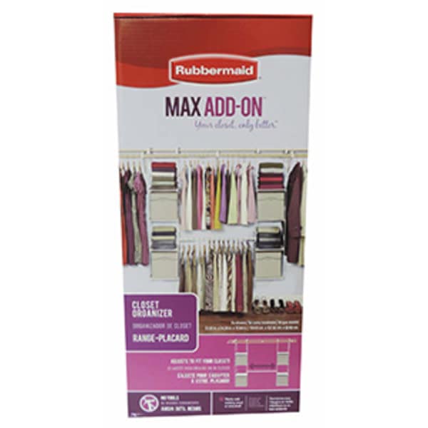 MorningSave Rubbermaid Closet Helper Max Add On Organizer