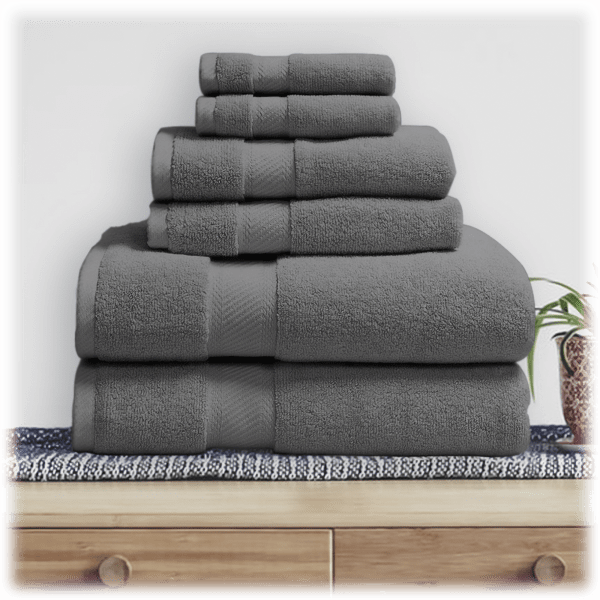 MorningSave Luxury Home 100 Organic Cotton 6Piece Bath Towel Set