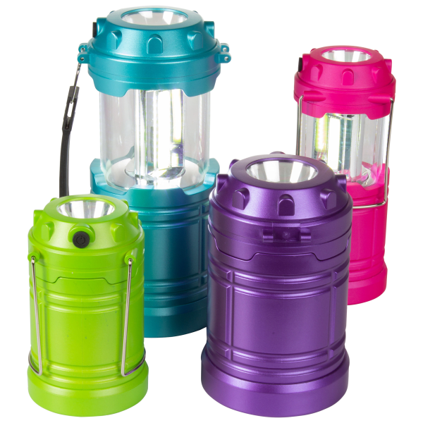 SecureBrite Pop-Up COB Lanterns - 4 Pack, Silver