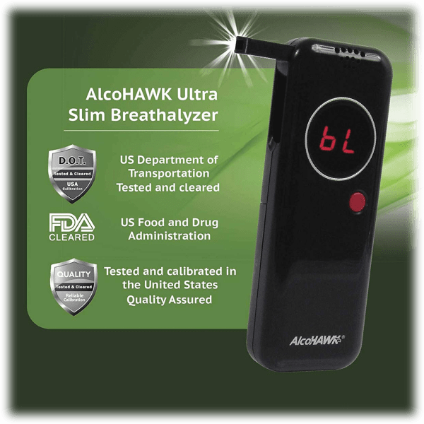 Morningsave Alcohawk Ultra Slim Digital Breathalyzer