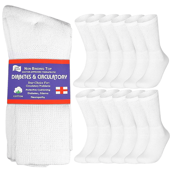 JB Field's 98% Cotton ''Non-Binding'' Cushion Sole Socks (2