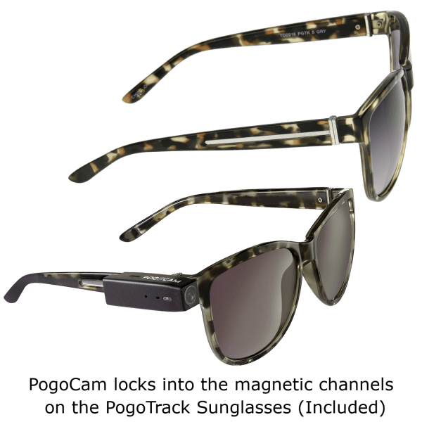Meh Pogocam Wearable HD Camera with 100 UV Pogotrack Sunglasses