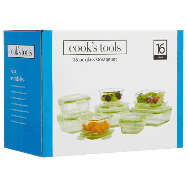 Cook Works Glass 16-Piece Food Storage Set