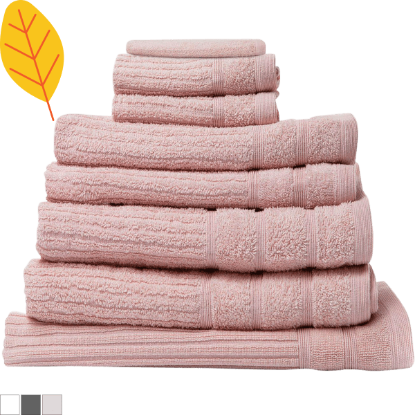 MorningSave Royal Comfort 8Piece Egyptian Cotton Towel Set with Mat