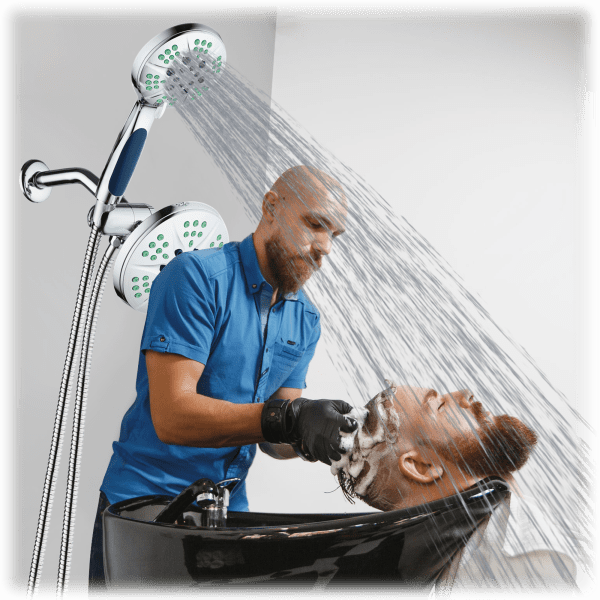 MorningSave NOTILUS Antimicrobial Shower Head With Wand