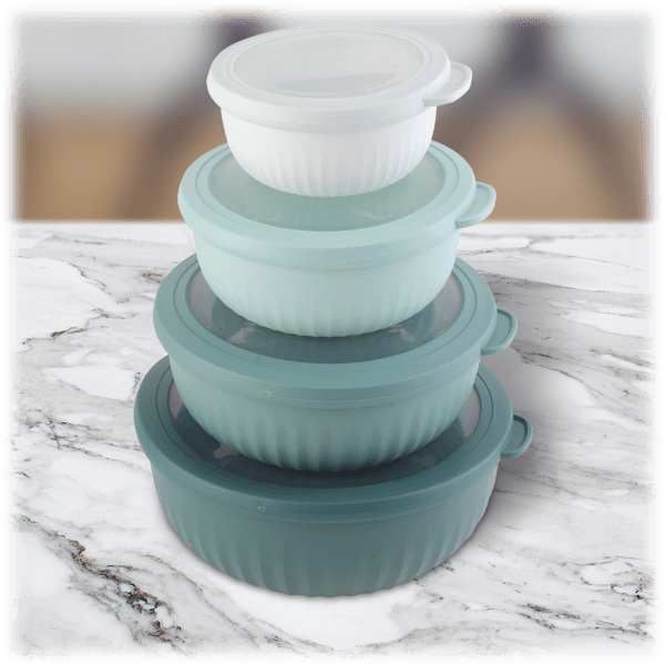 MorningSave Cook with Color 4Piece Nesting Bowl Set with Lids