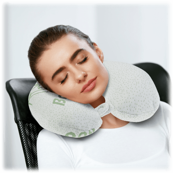 MorningSave 2Pack Bamboo Memory Foam Travel Pillows