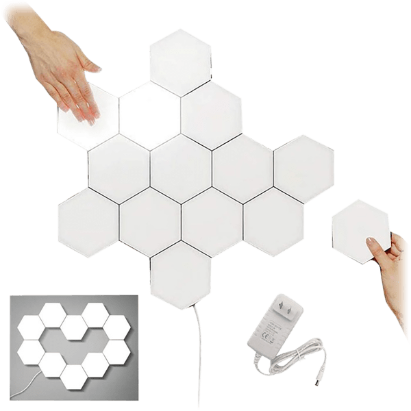 MorningSave 5Pack Hexagonal Touch Sensitive LED Wall Night